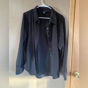 Daytrip Black Textured Women's Button Down Shirt